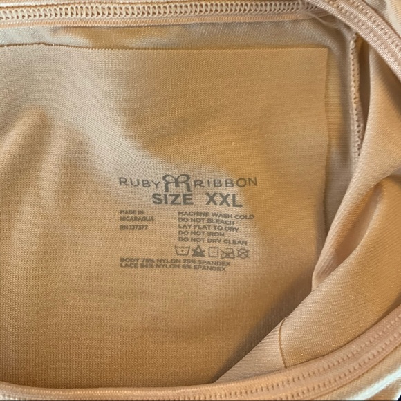 Ruby Ribbon Lace Torsette in Nude L & XXL - Picture 4 of 5